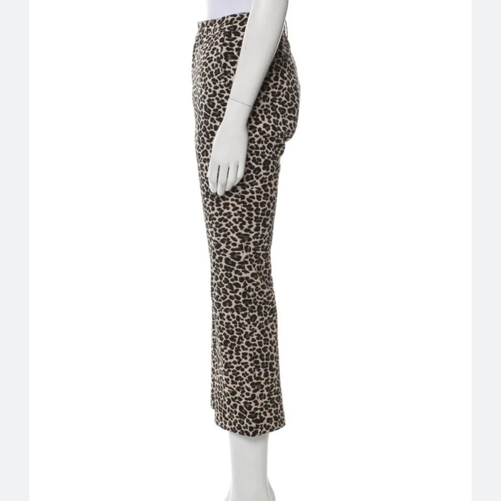 Zadig & Voltaire Leopard Print Boot Cut Pants - Brown & Black